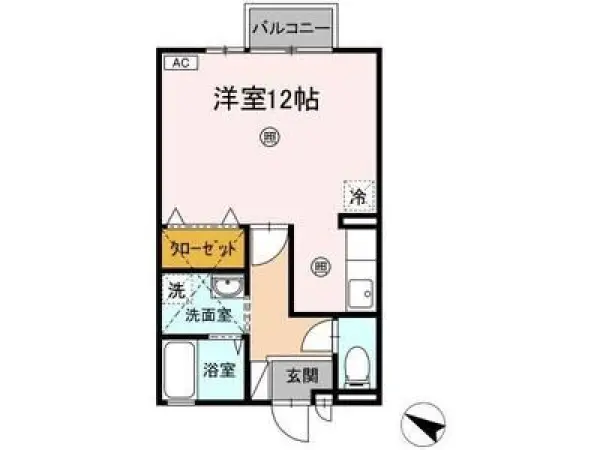 208号室の間取り図