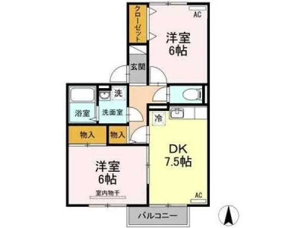 101号室の間取り図