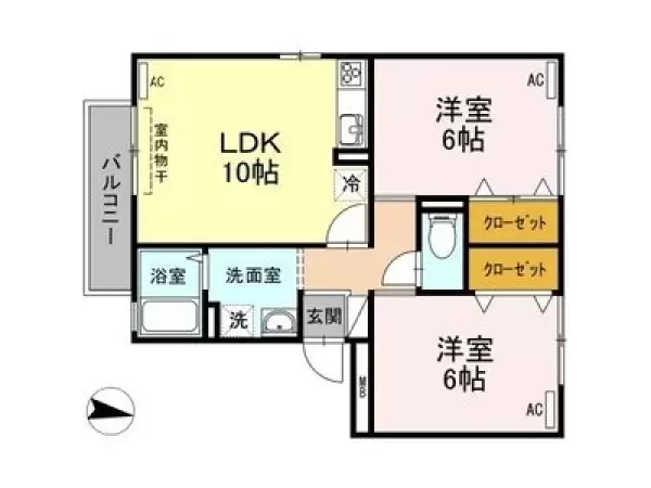 101号室の間取り図