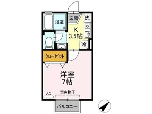 203号室の間取り図