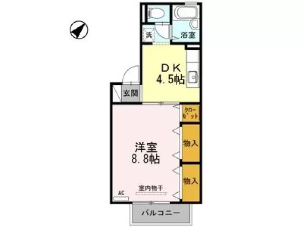 203号室の間取り図