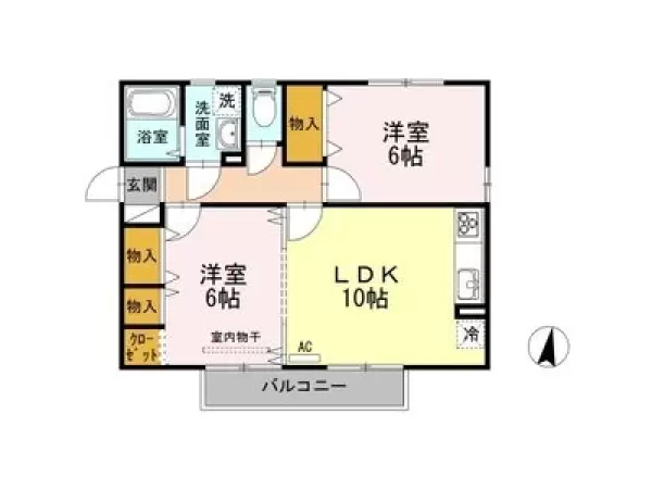 201号室の間取り図