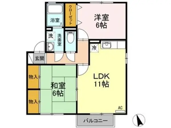 201号室の間取り図