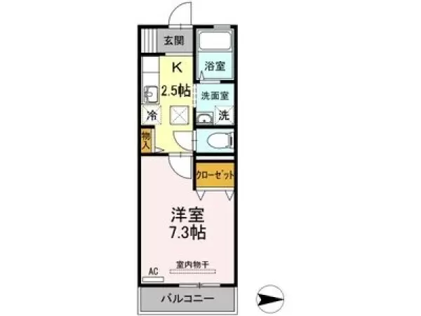 102号室の間取り図