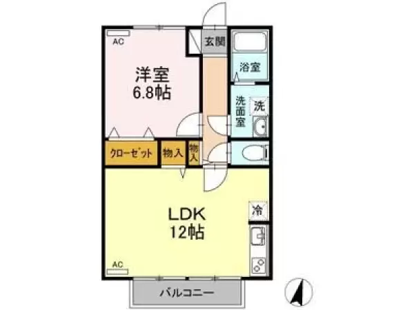 202号室の間取り図