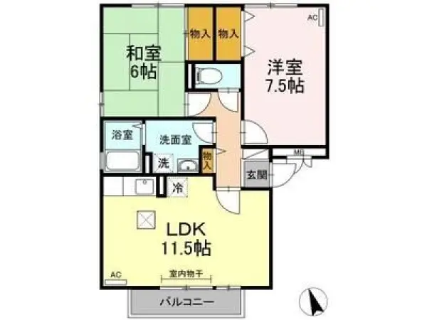 101号室の間取り図