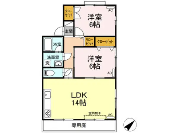 101号室の間取り図