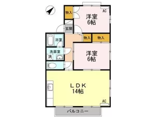 201号室の間取り図