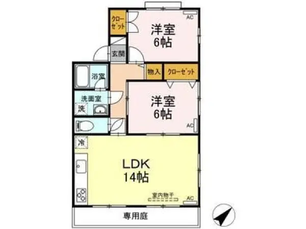 101号室の間取り図