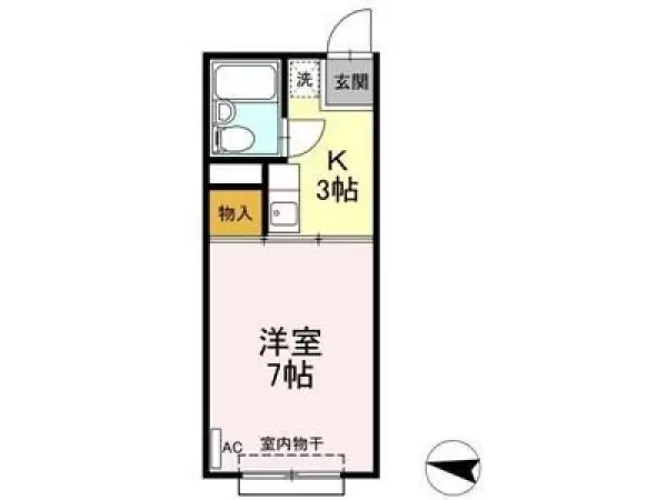 106号室の間取り図