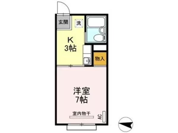 202号室の間取り図