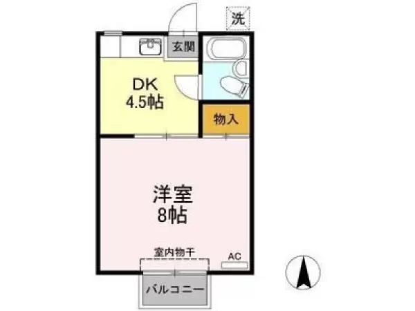 202号室の間取り図