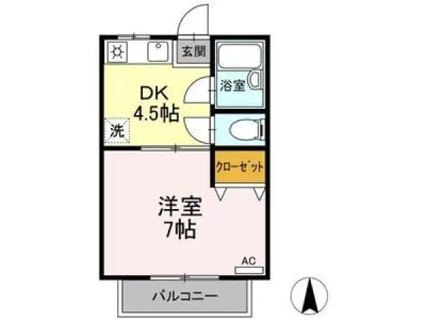 205号室の間取り図