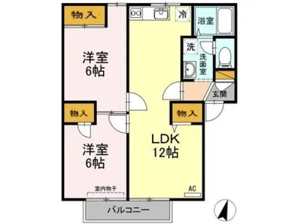 102号室の間取り図