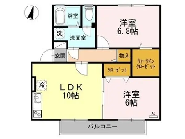 102号室の間取り図