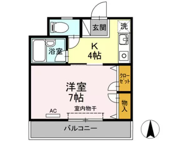 106号室の間取り図