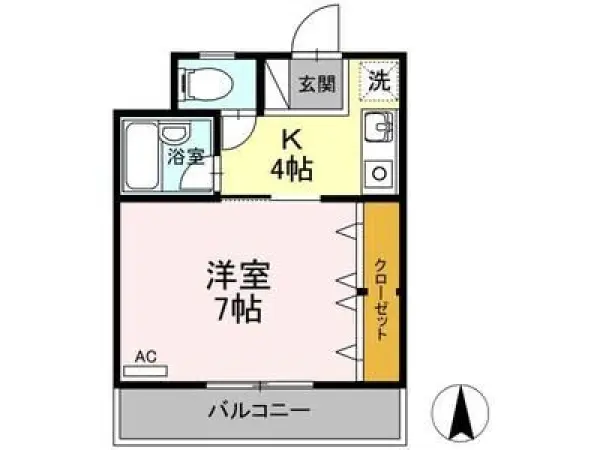 202号室の間取り図