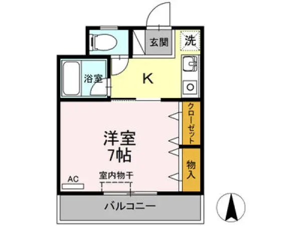 206号室の間取り図