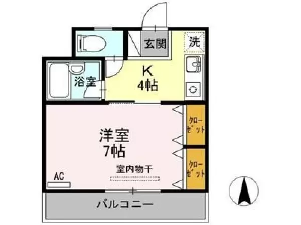 306号室の間取り図