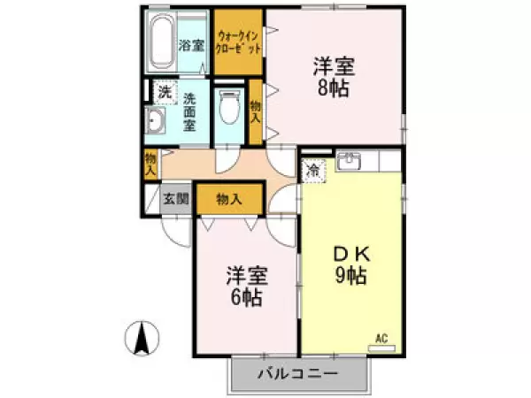 202号室の間取り図