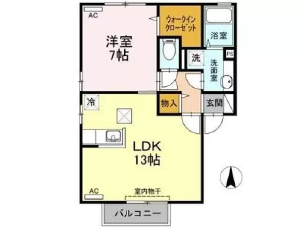 101号室の間取り図