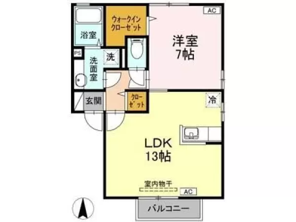 202号室の間取り図