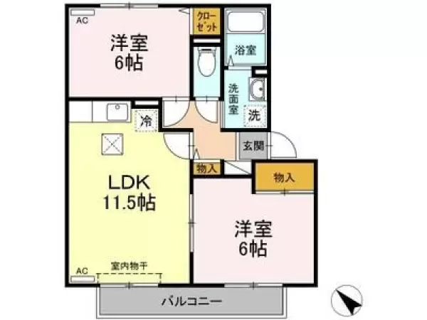 102号室の間取り図