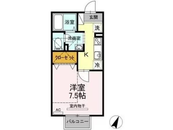 201号室の間取り図