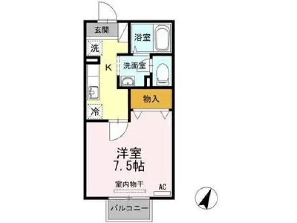 202号室の間取り図