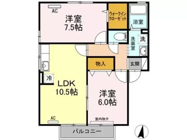 201号室の間取り図