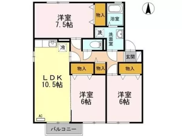 102号室の間取り図