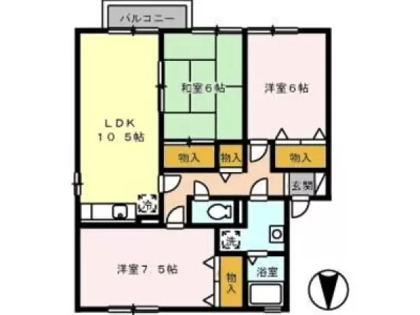 101号室の間取り図