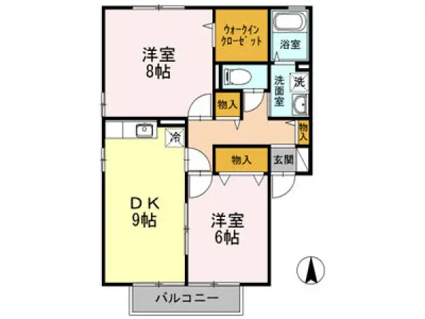 201号室の間取り図