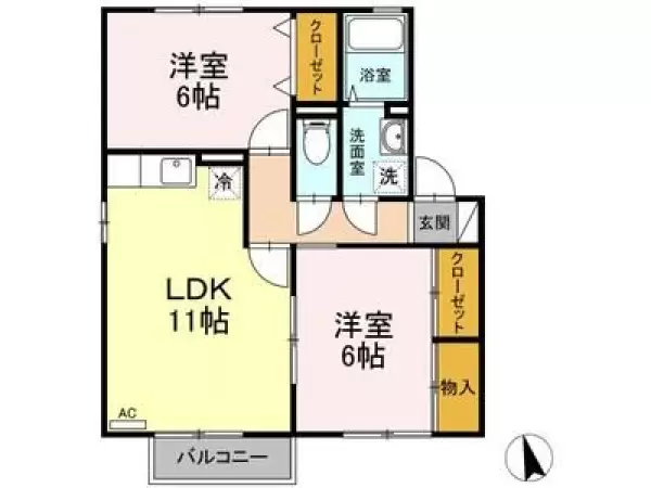 102号室の間取り図