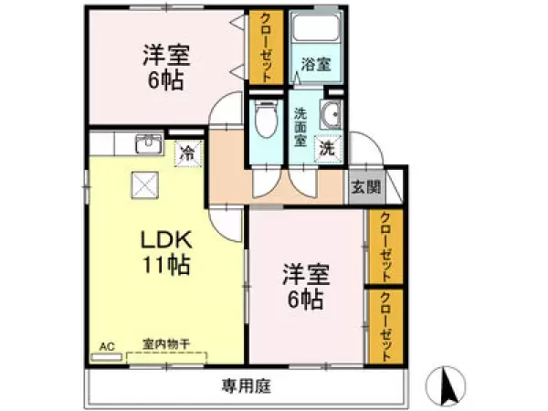 102号室の間取り図