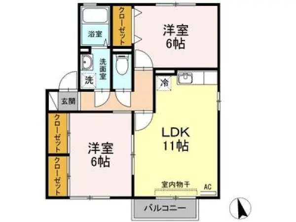 201号室の間取り図