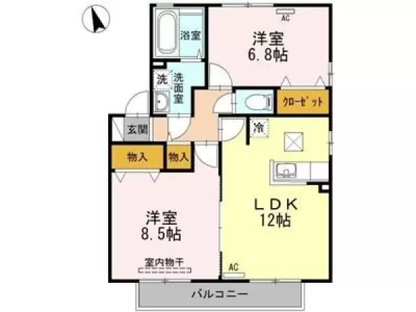 101号室の間取り図