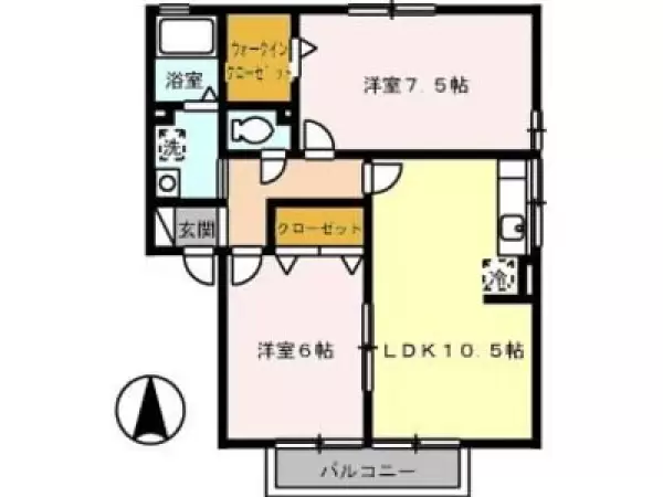 202号室の間取り図