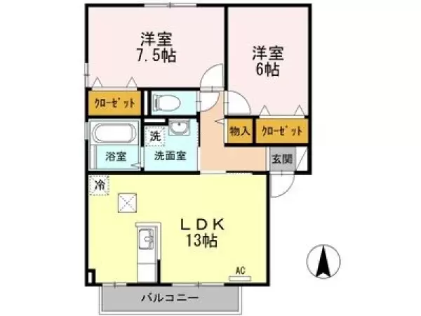 101号室の間取り図