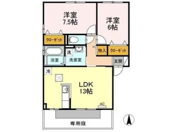 101号室の間取り図