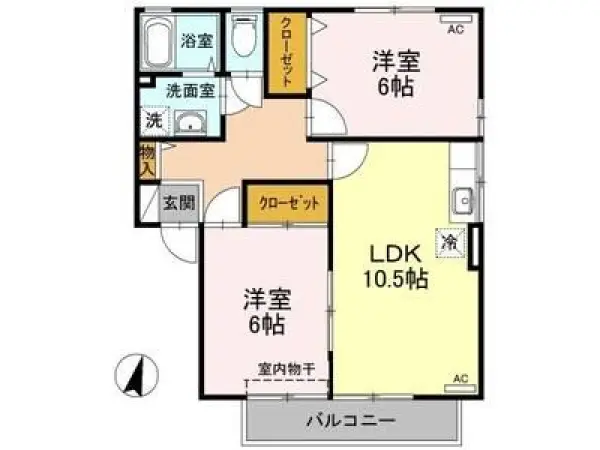 105号室の間取り図