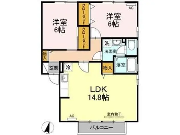 102号室の間取り図