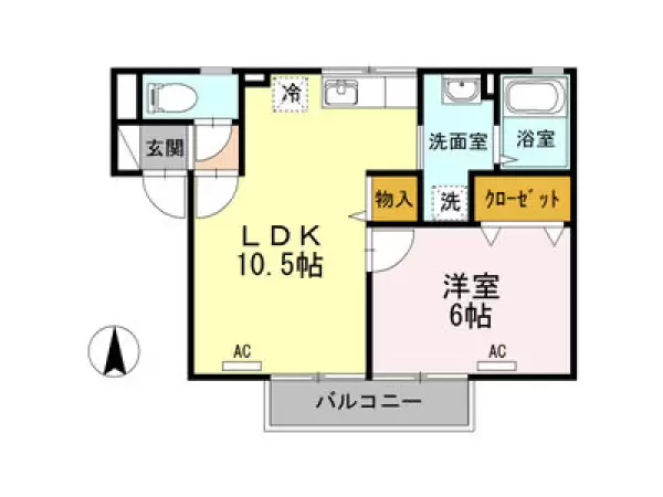 202号室の間取り図