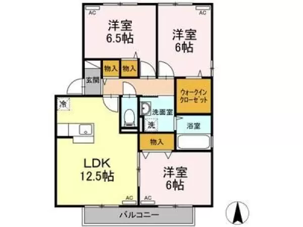 201号室の間取り図