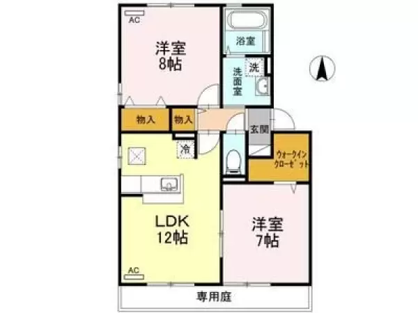 102号室の間取り図