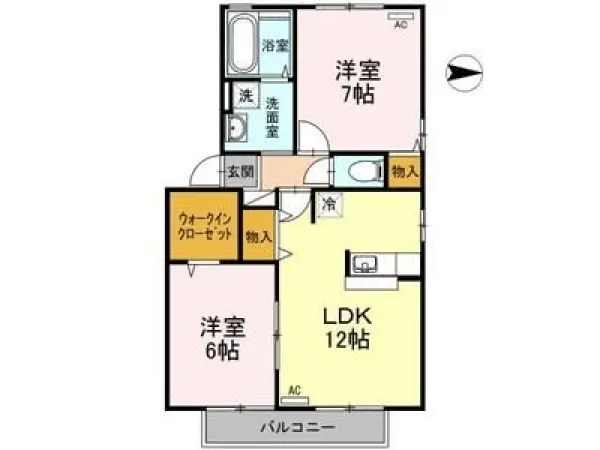 201号室の間取り図