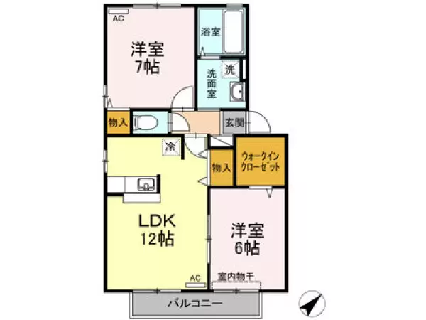 202号室の間取り図