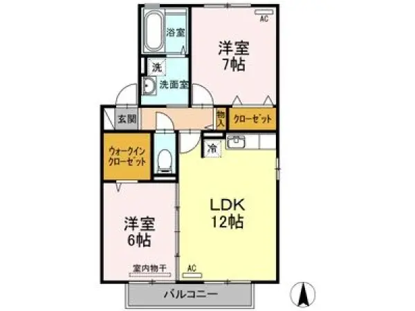 201号室の間取り図
