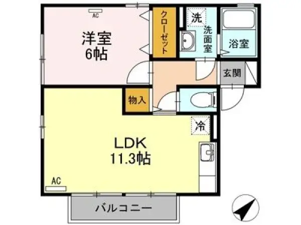 201号室の間取り図