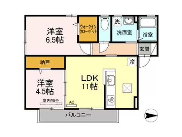 101号室の間取り図